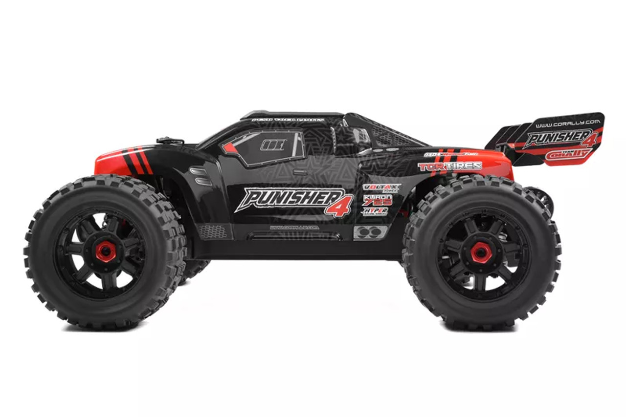 Team Corally Punisher 4S Monster Truck RTR Version, Red
