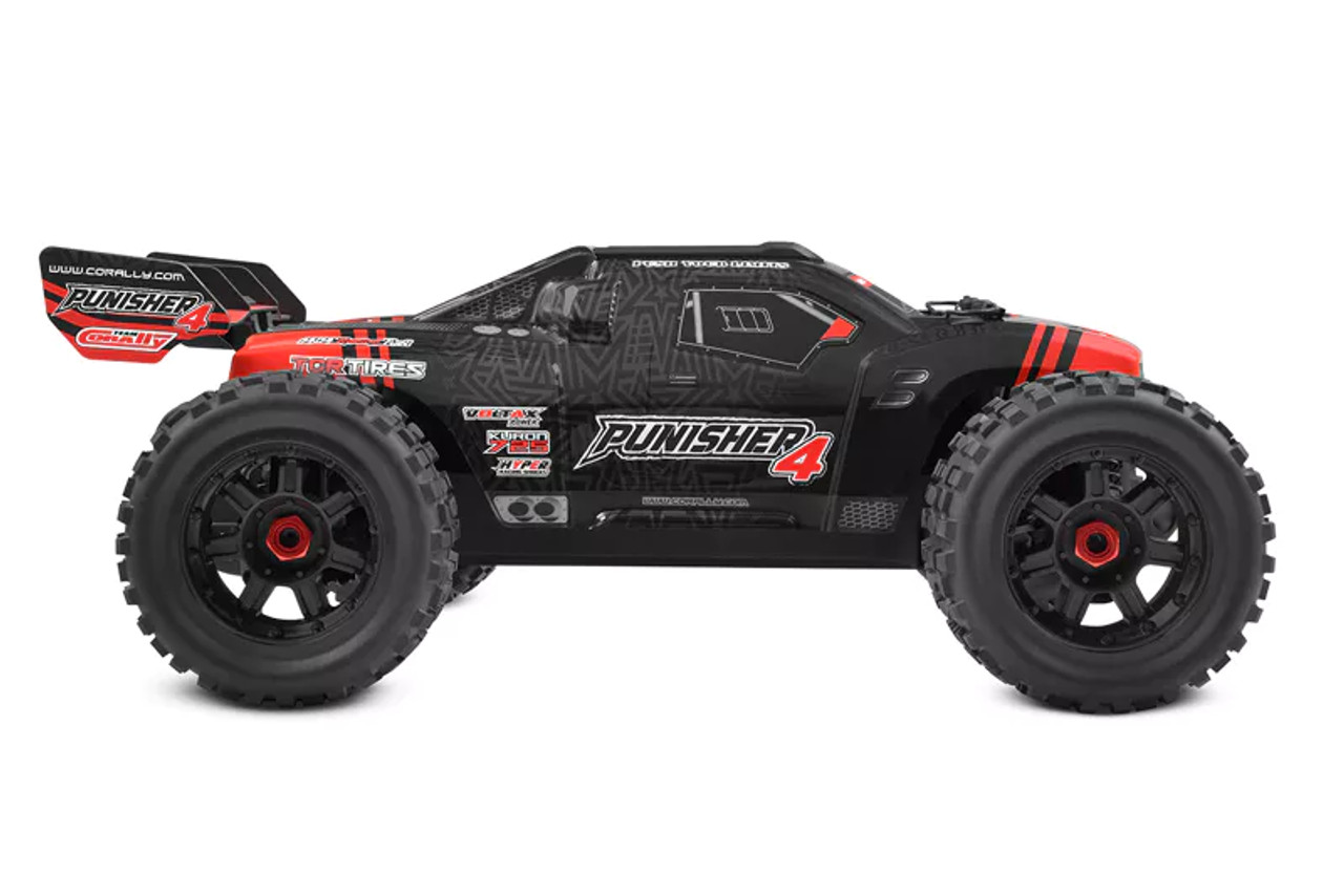 Team Corally Punisher 4S Monster Truck RTR Version, Red