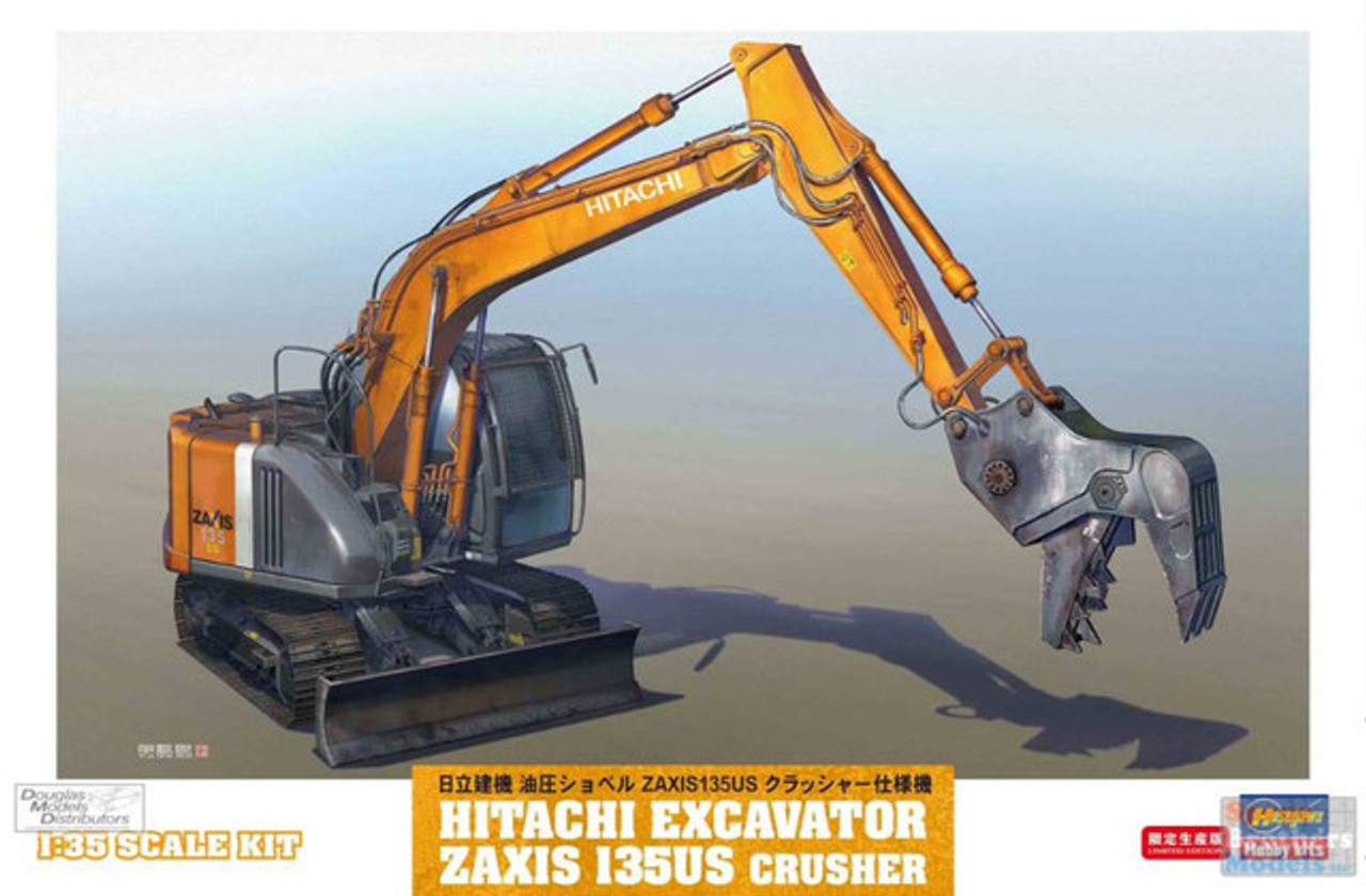 Hasegawa 66103 1/35 Hitachi Excavator ZAXIS 135US Crusher