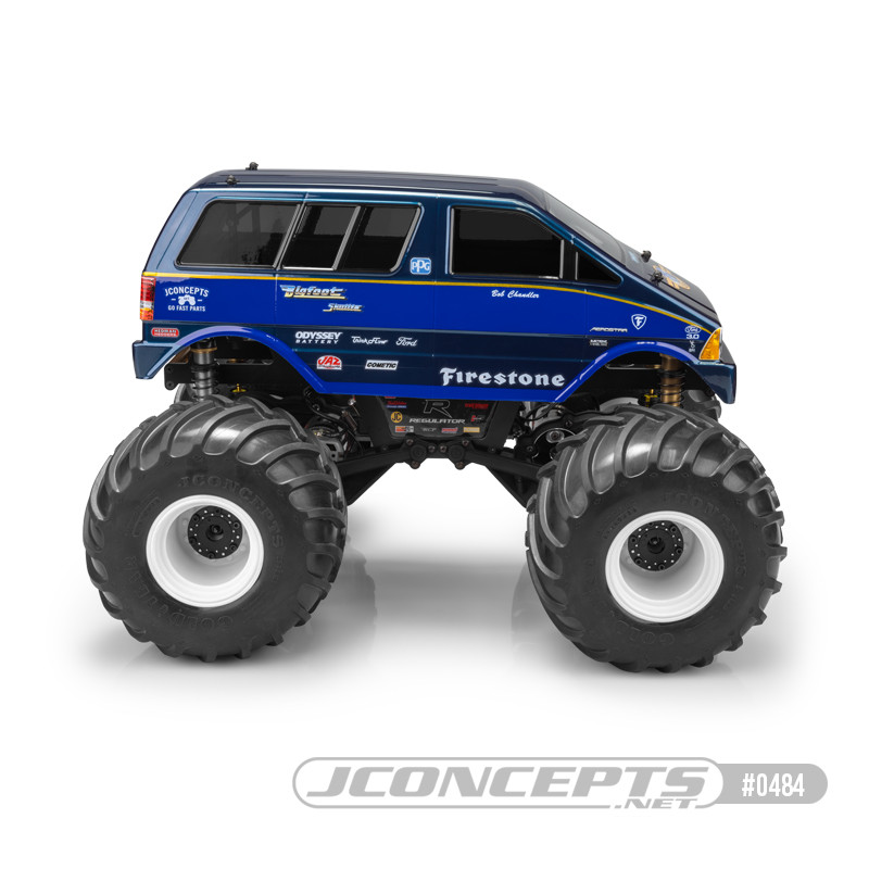 JConcepts 0484 1985 Ford Aerostar, BIGFOOT Shuttle, Fits Clod