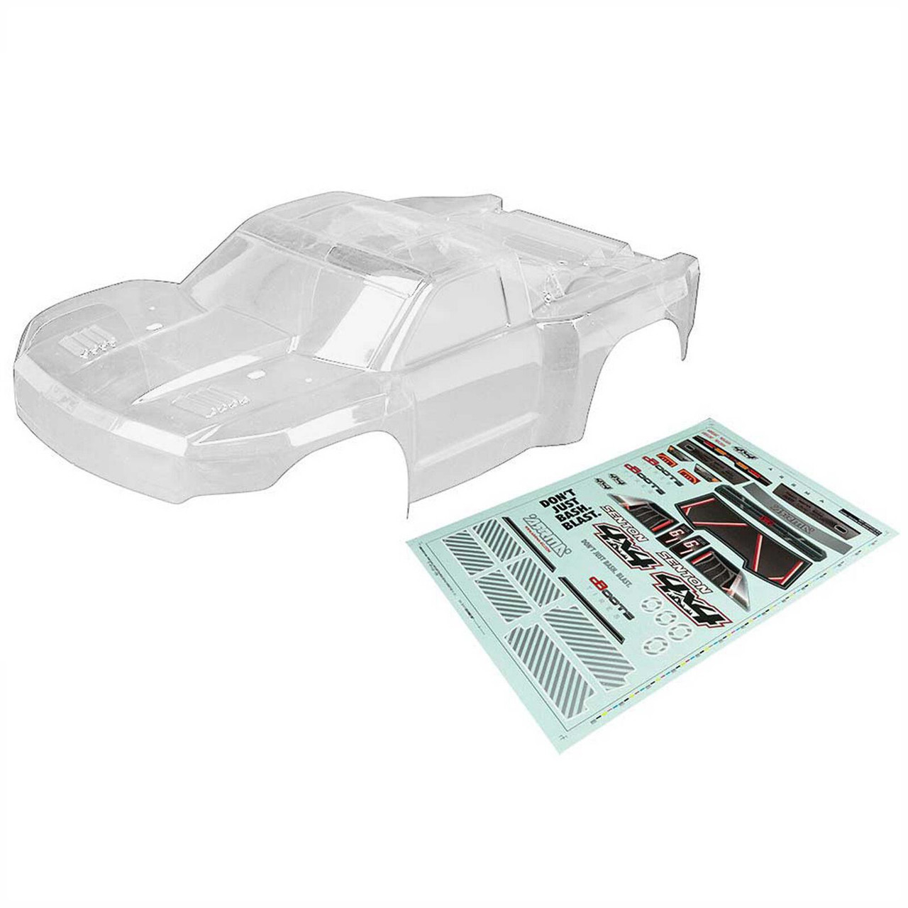 Arrma 402262 1/10 Clear Body with Decals: SENTON 4x4