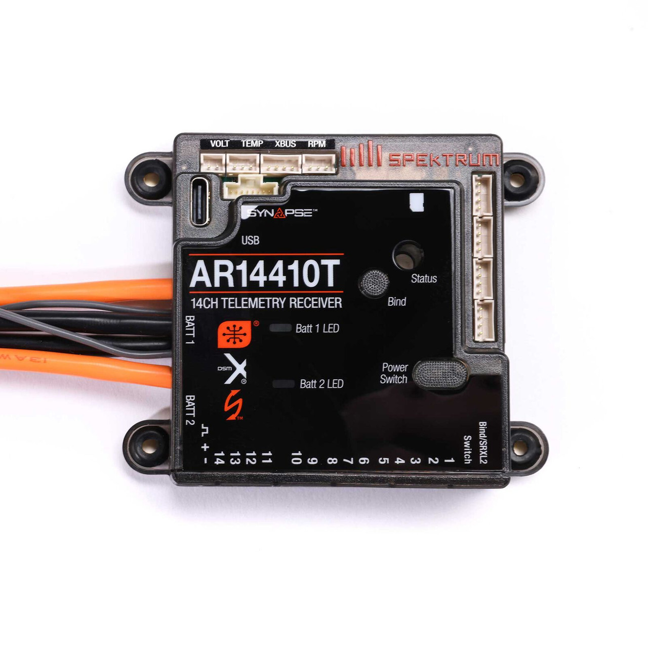 Spektrum AR14410T 14-Channel PowerSafe Telemetry Receiver - Small