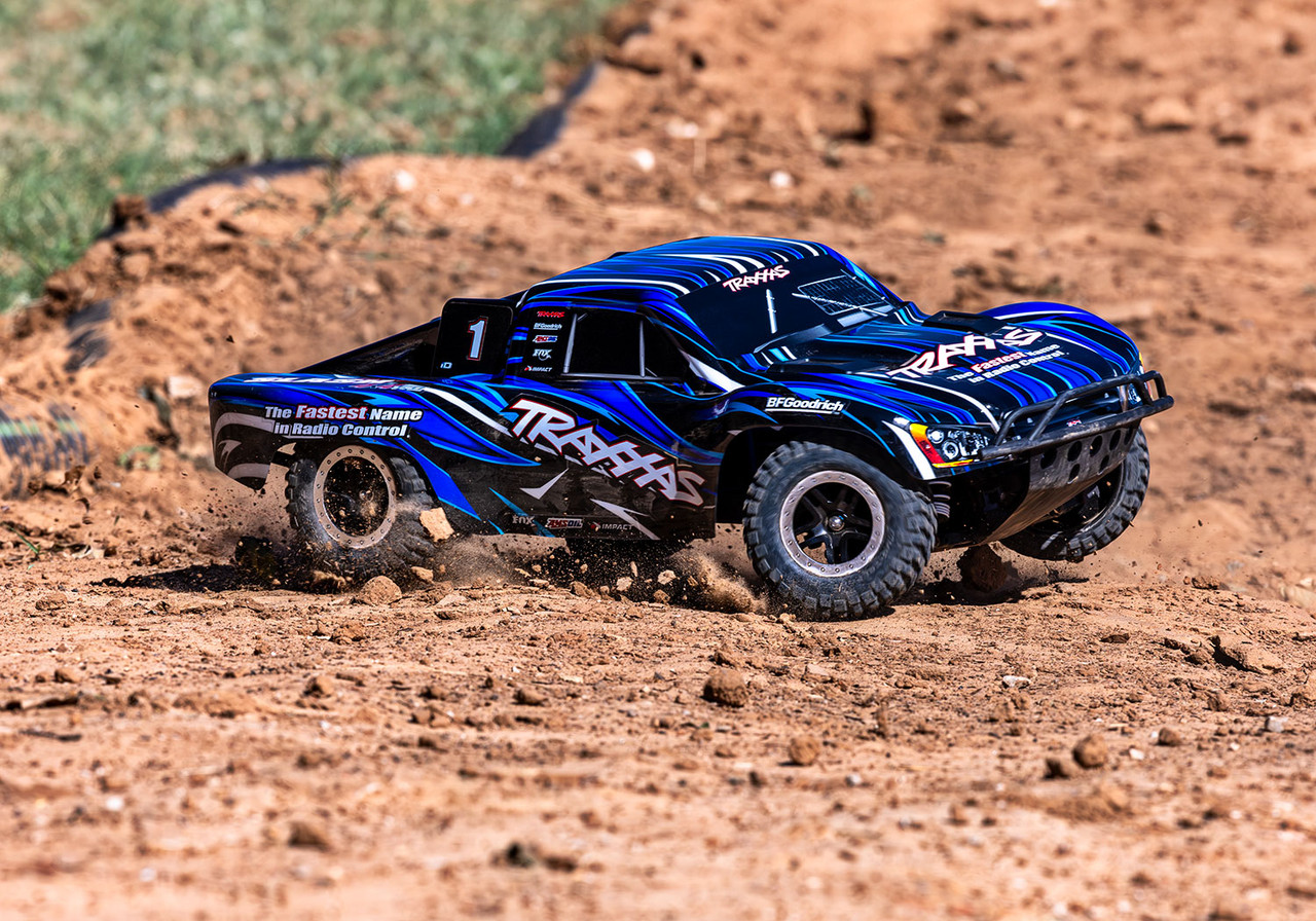 Traxxas 68386-4-BLUE Slash 4X4 VXL Heavy Duty, Blue - Small