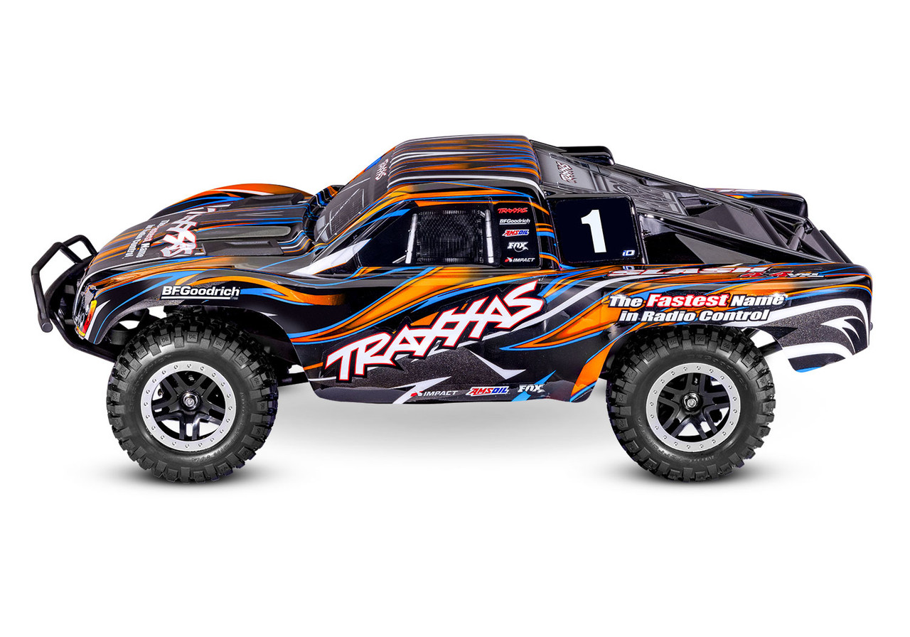 Traxxas 68386-4-ORNG Slash 4X4 VXL Heavy Duty, Orange - Small