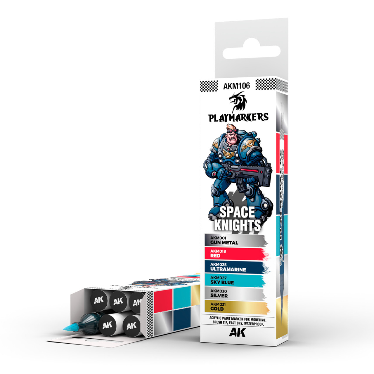 AK Interactive M106 Playmarkers Set - Space Knight (6 Ref.)