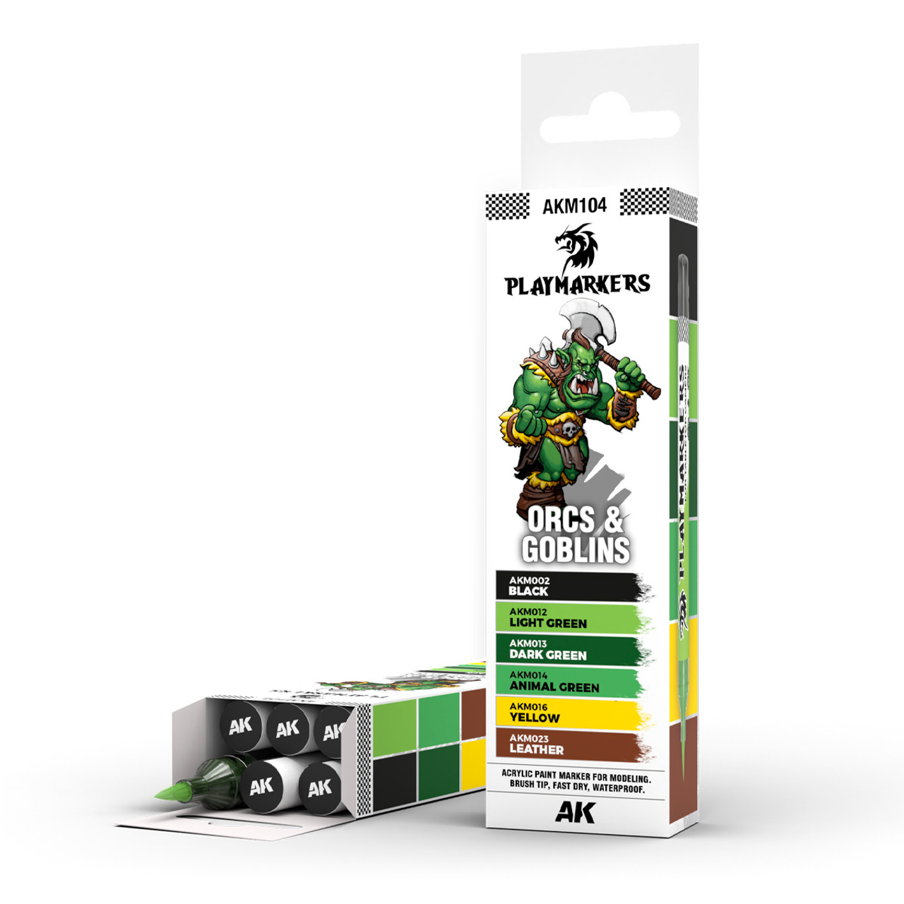 AK Interactive M104 Playmarkers Set - Orcs & Goblins (6 Ref.)