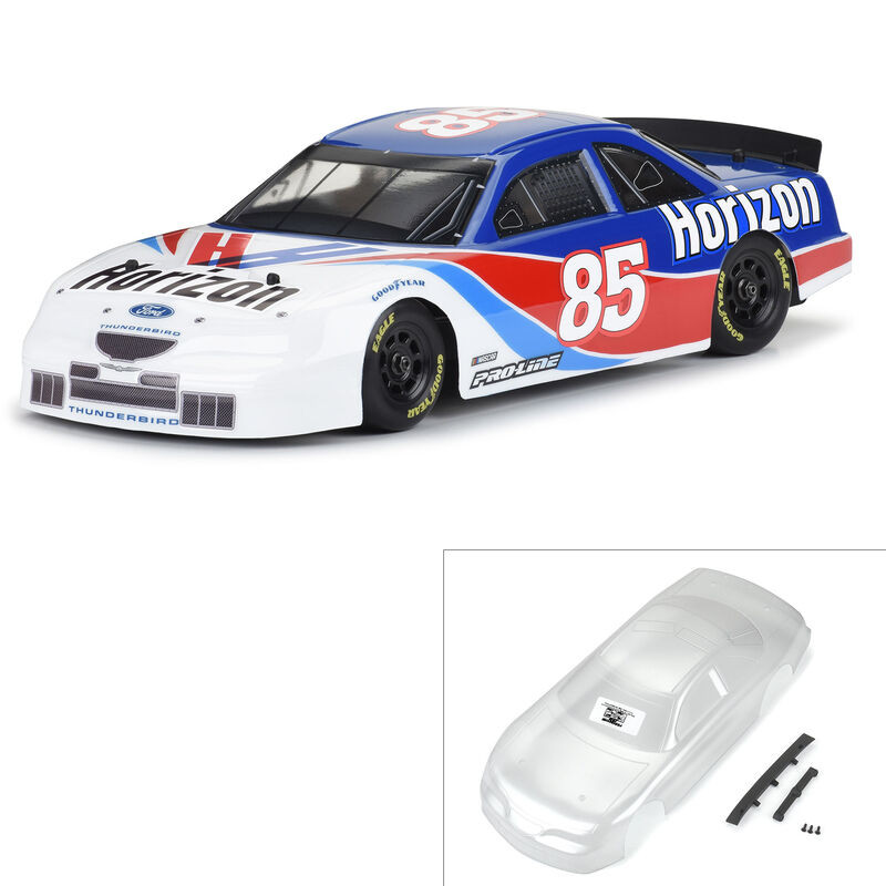 1/12 Pre-Cut 1996 Ford Thunderbird Clear Body: Losi NASCAR - Small