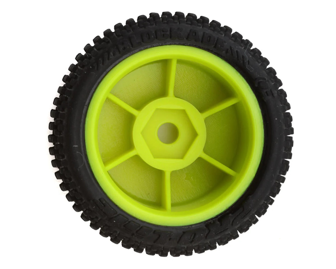 Losi 1762 Tires, Wheels, Yellow, Mounted: Micro-B