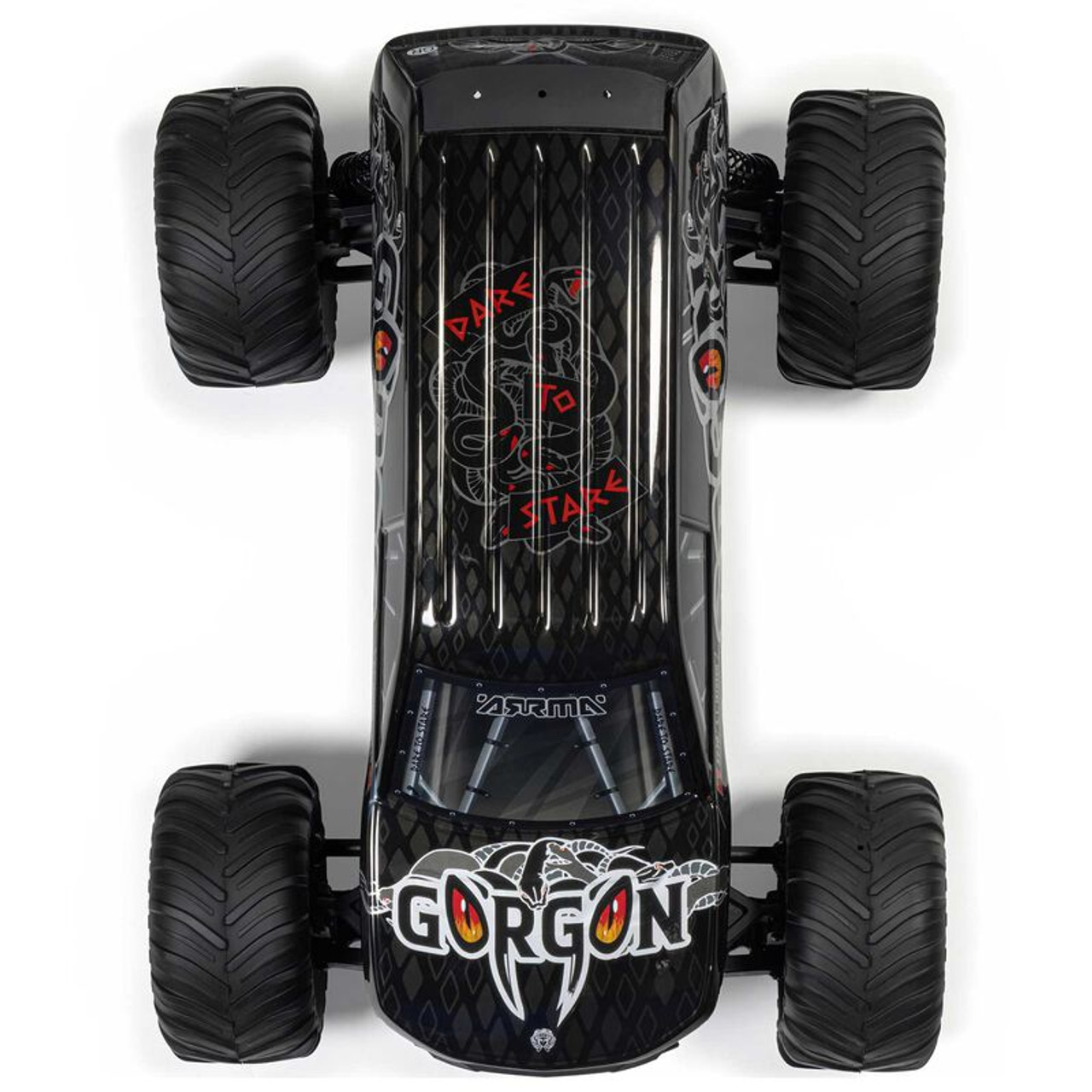 Arrma 1/10 GORGON 2WD RTR Brushed Monster Truck (Battery & Charger Included), Gun Metal