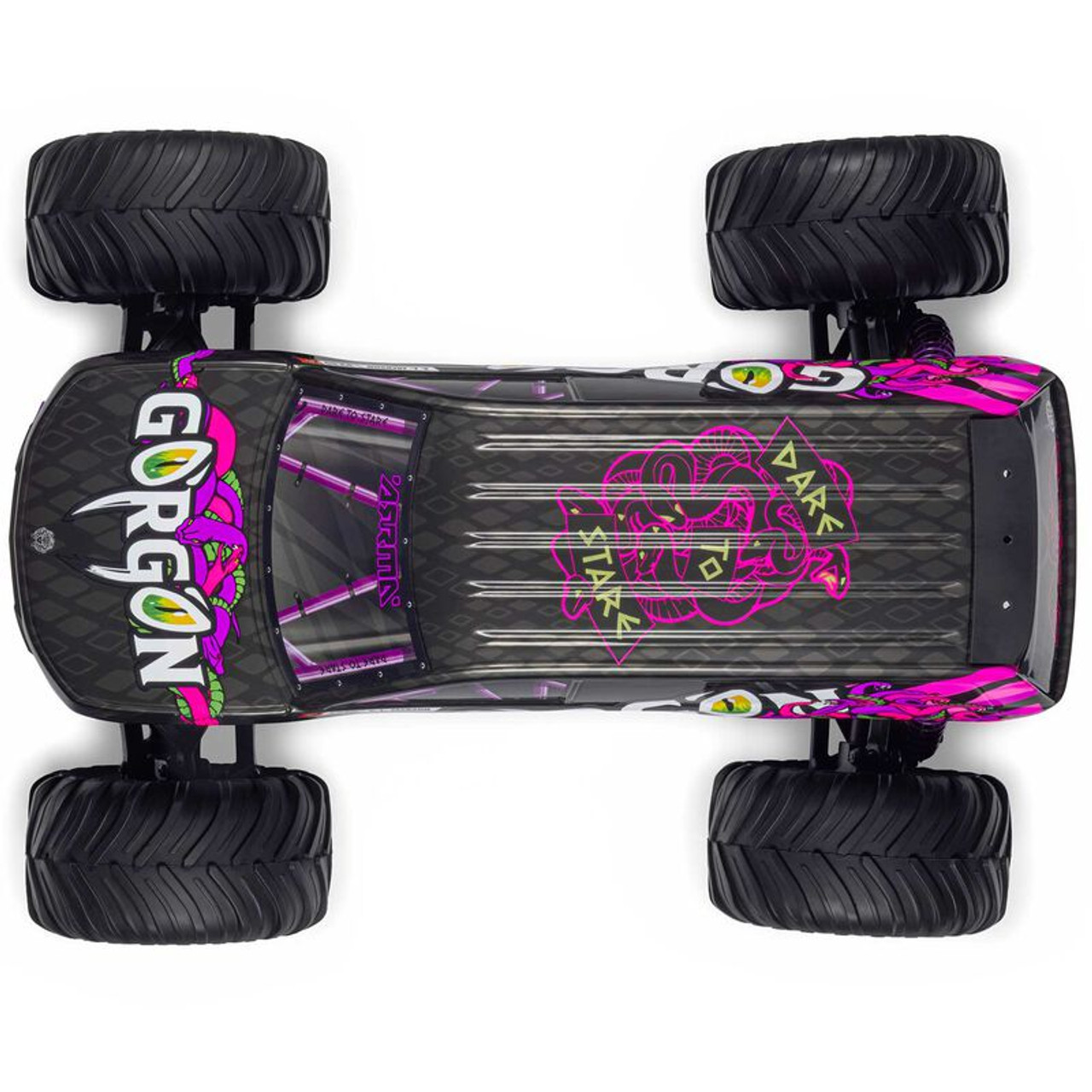  Arrma 1/10 GORGON 2WD RTR Brushed Monster Truck (Battery & Charger Included), Purple