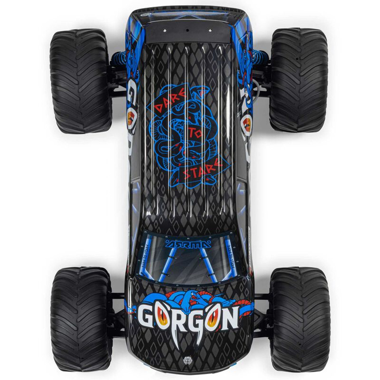 Arrma 1/10 GORGON 2WD RTR Brushed Monster Truck (Battery & Charger Included), Blue