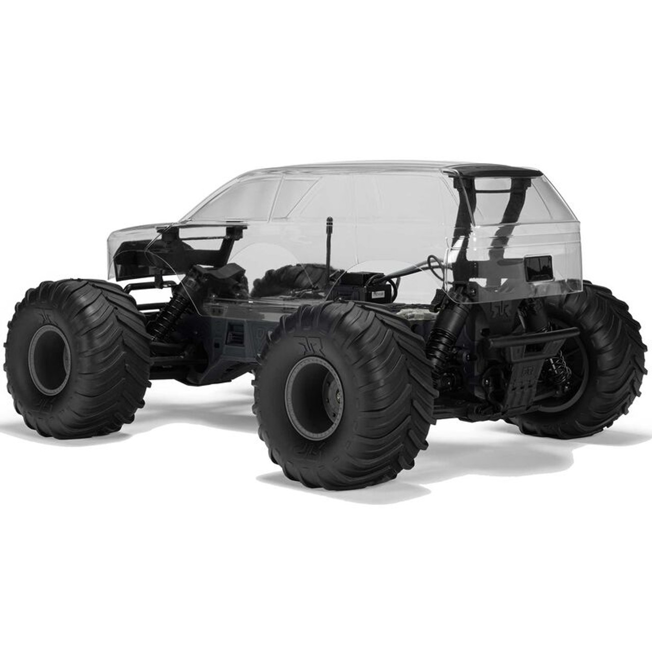 Arrma 1/10 GORGON 2WD RTA Kit Brushed Monster Truck (Battery & Charger Included), Clear
