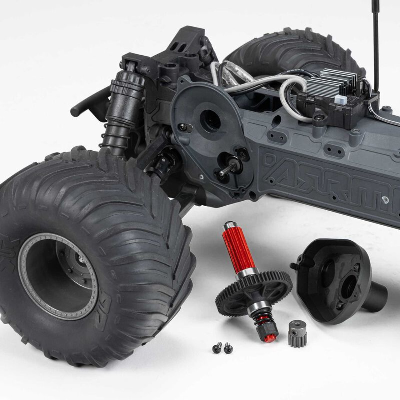 Arrma 1/10 GORGON 2WD RTA Kit Brushed Monster Truck (Battery & Charger Included), Clear