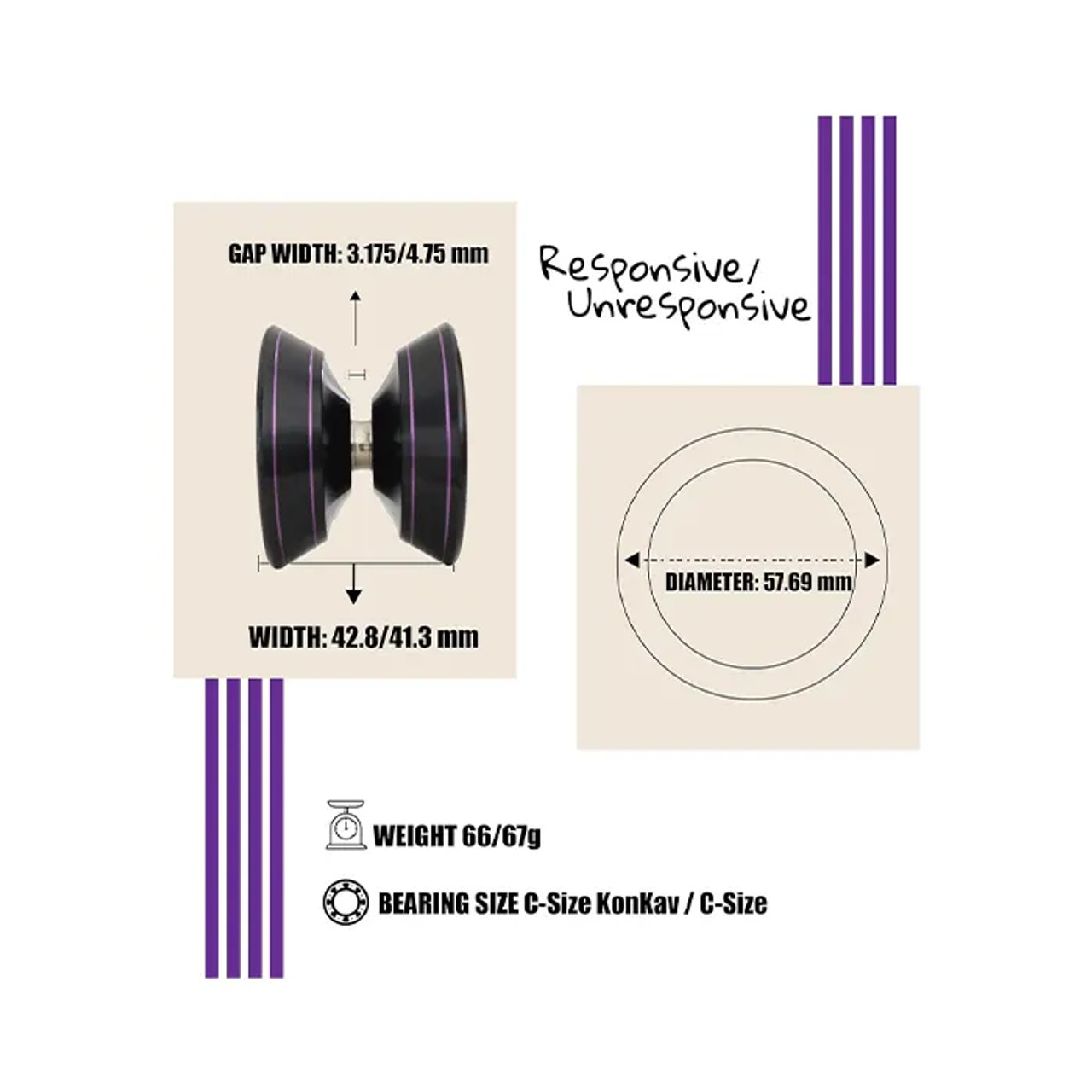 Yomega 8502B Pro x2 Purple– Pro Level Aluminum Yoyo