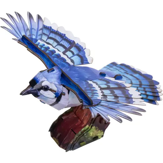 MakeBug D0056 Sky Echo Blue Jay 3D Kraft Paper Puzzle