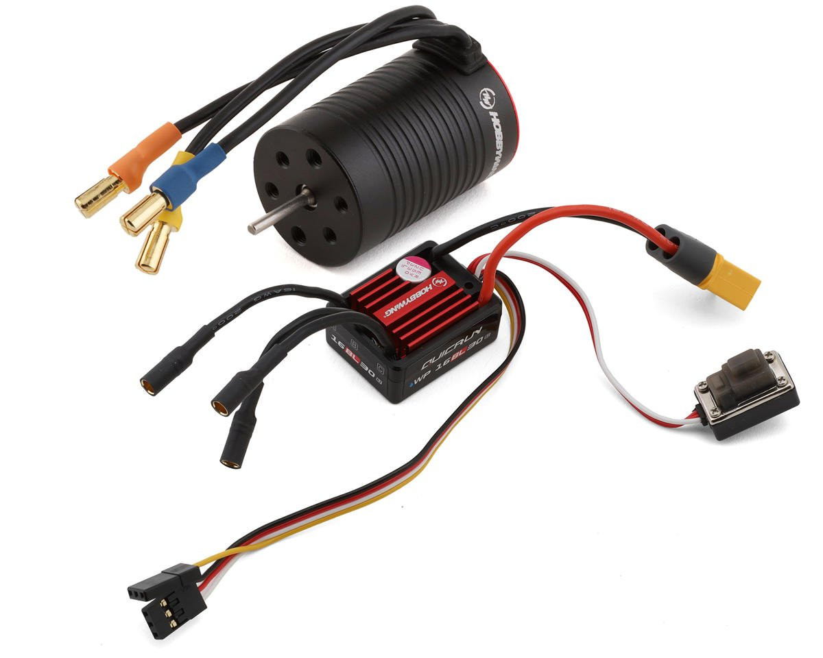  Hobbywing 38030003 Quickrun 16BL30 G2 Micro Brushless ESC Motor Combo (6500kV)