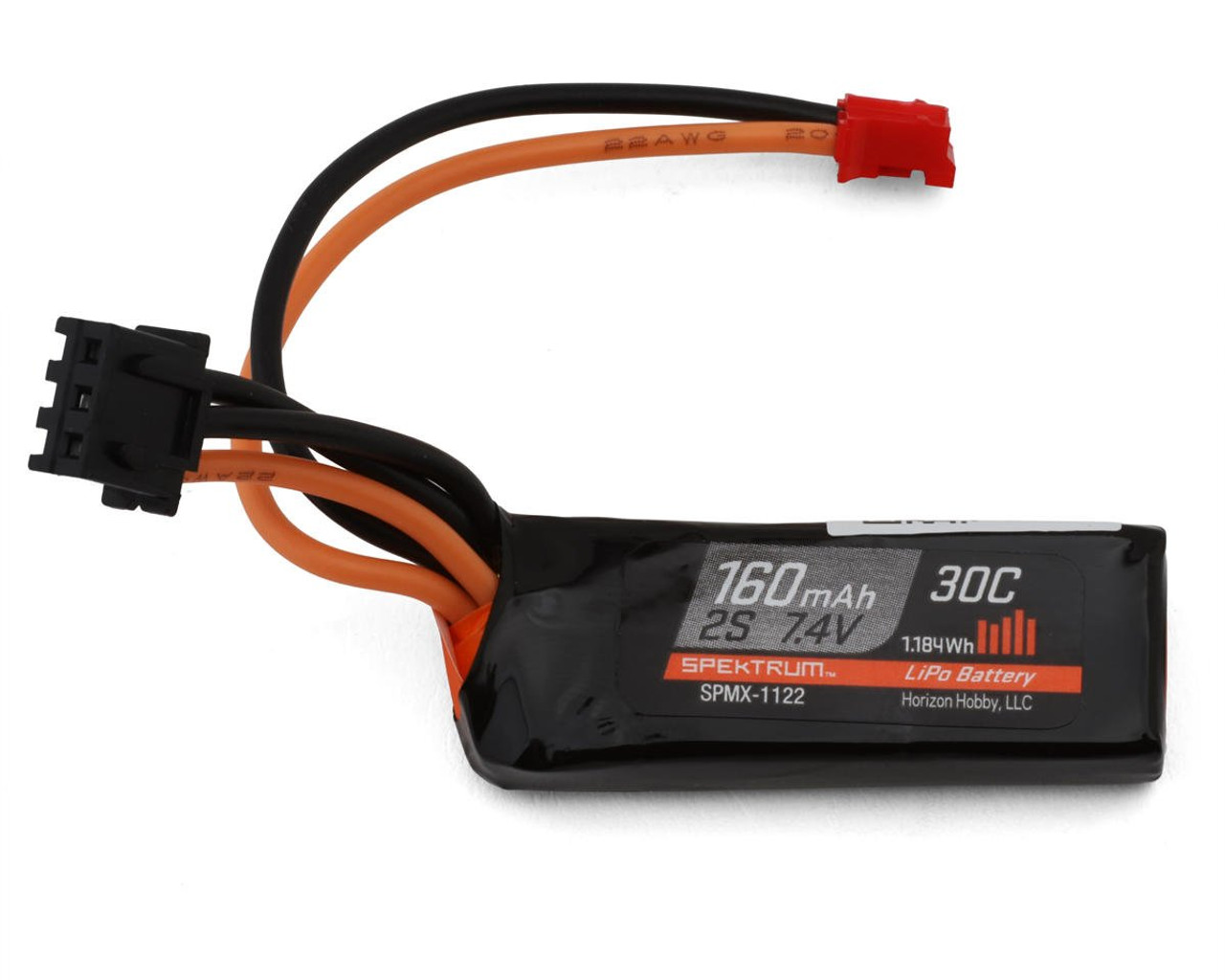 Spektrum 1122 7.4V 160mAh 2S 30C LiPo Battery: PH2.0