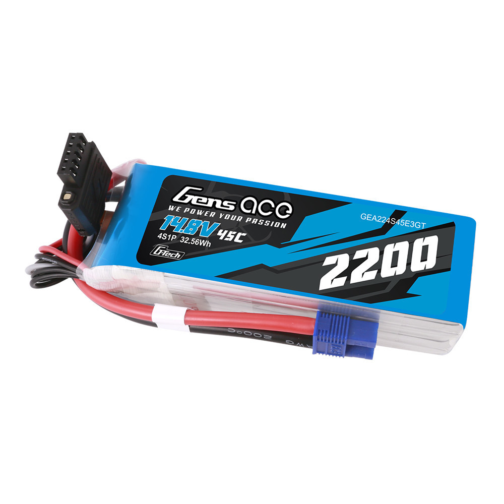  Gens Ace G-Tech Smart 4S LiPo Battery 45C (14.8V/2200mAh) w/Universal Connector