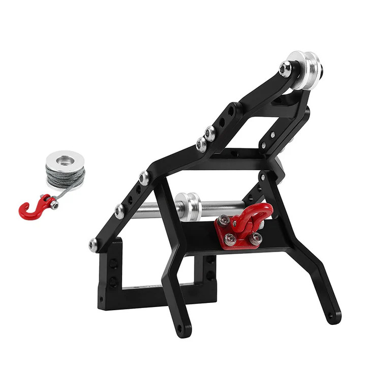 Injora INJS2065-360-194BK Axial SCX24 1/24 Tow Truck Crane Kit & INJS2065-360 Winch Servo (Black)