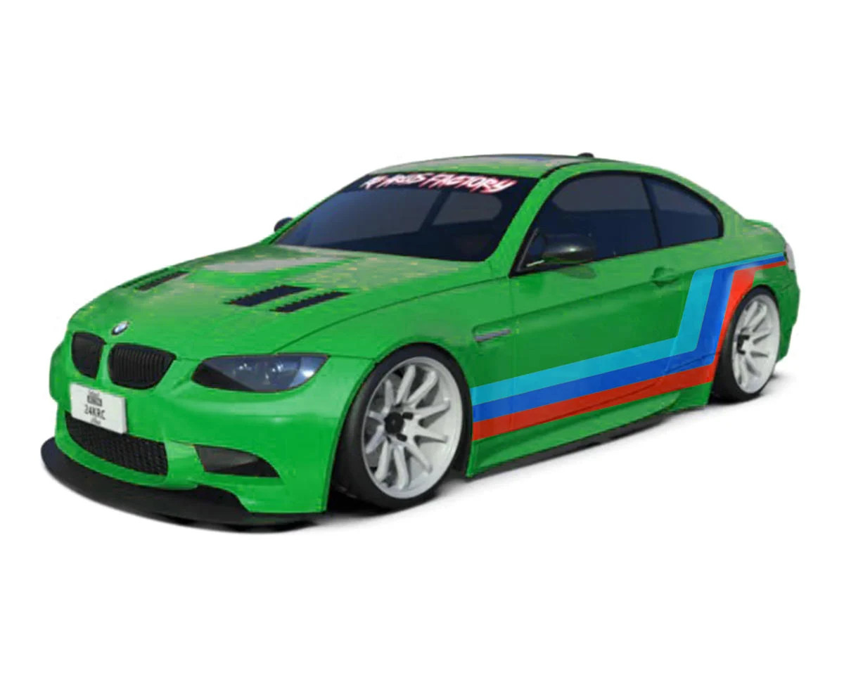 24K RC 43000 Technology 1/10 BMW E92/M3 Stock Full Drift Body Set (Clear) (260mm Wheelbase)