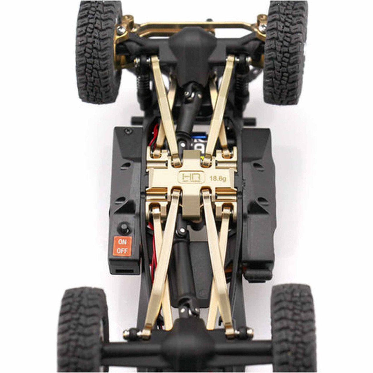  Hot Racing HRASXTY38LH Brass Center Gear Box Mount - SCX30