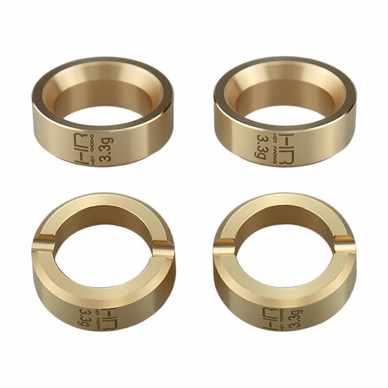  Hot Racing HRASXTY155H 3.3g Brass Wheel Weights - SCX30