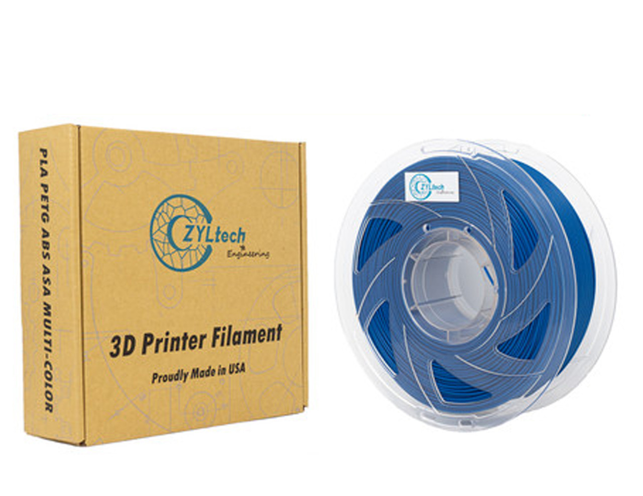  ZYLtech Metallic PLA 3D Printer Filament 1.75mm 1 kg/2.2 lbs Color: Cobalt Blue