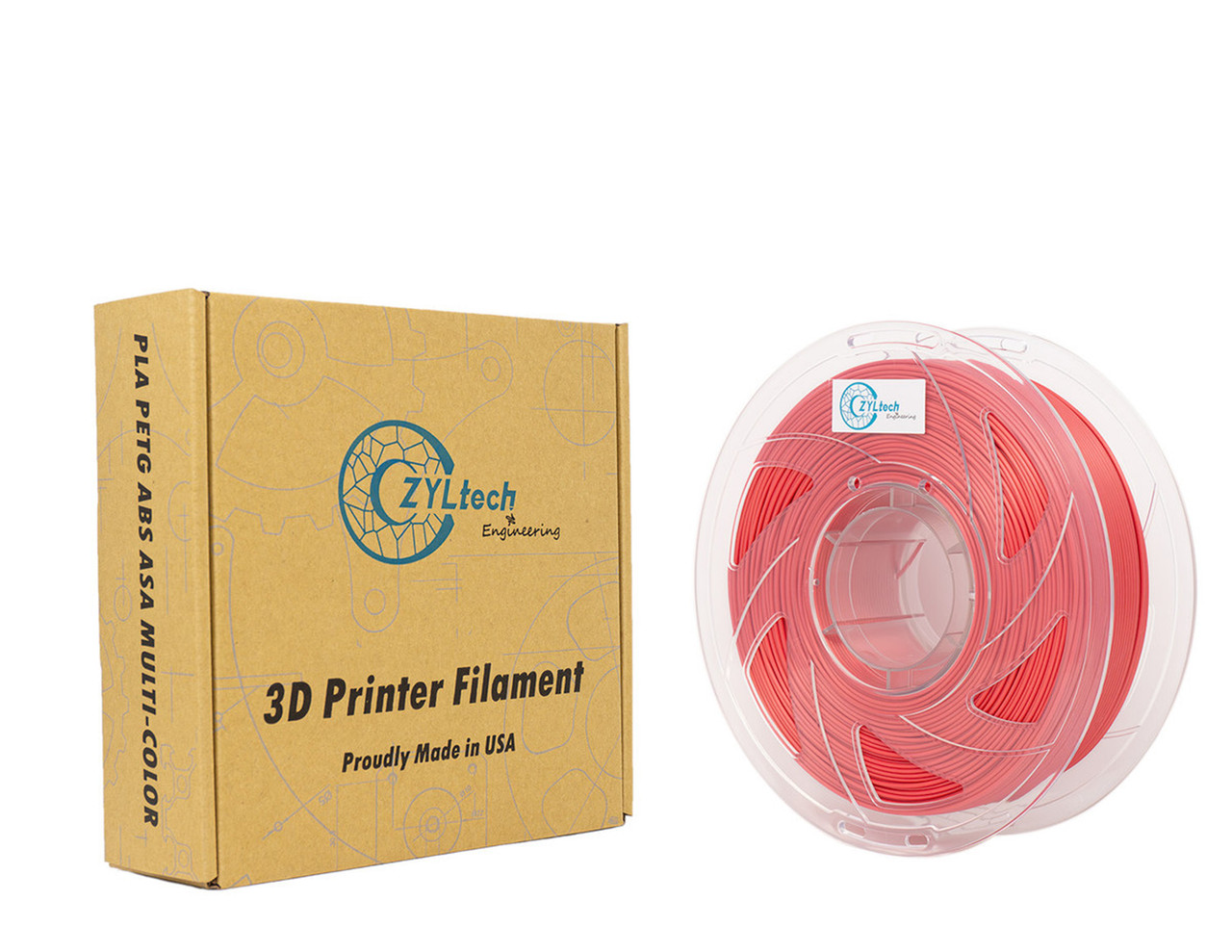 ZYLtech Silk Premium PLA Composite 3D Printer Filament 1.75mm 1 kg/2.2 lbs Color: Nikko's Hot Rod Red