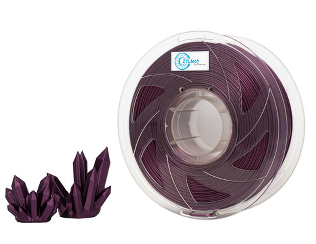 ZYLtech Silk Premium PLA Composite 3D Printer Filament 1.75mm 1 kg/2.2 lbs Color: Spinel