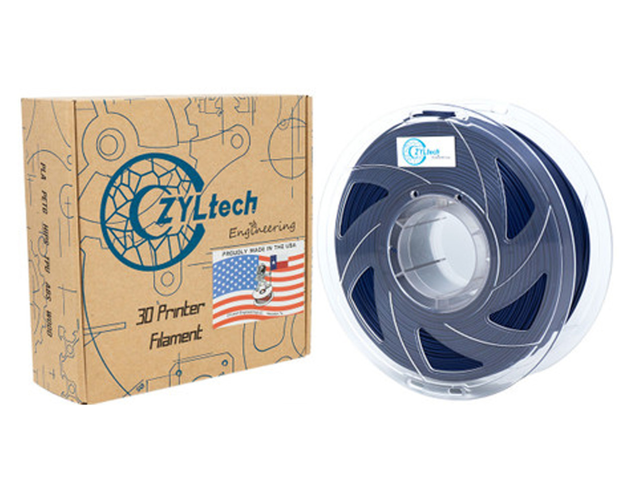  ZYLtech PLA 3D Printer Filament 1.75mm 1 kg/2.2 lbs Color: Deep Blue