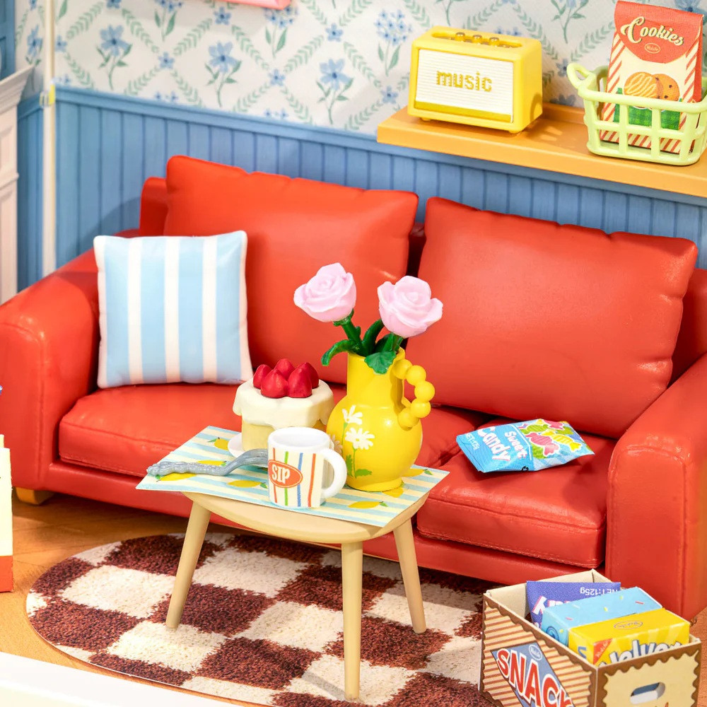 Rolife DWS05B Country Blue Lounge, DIY Miniature House