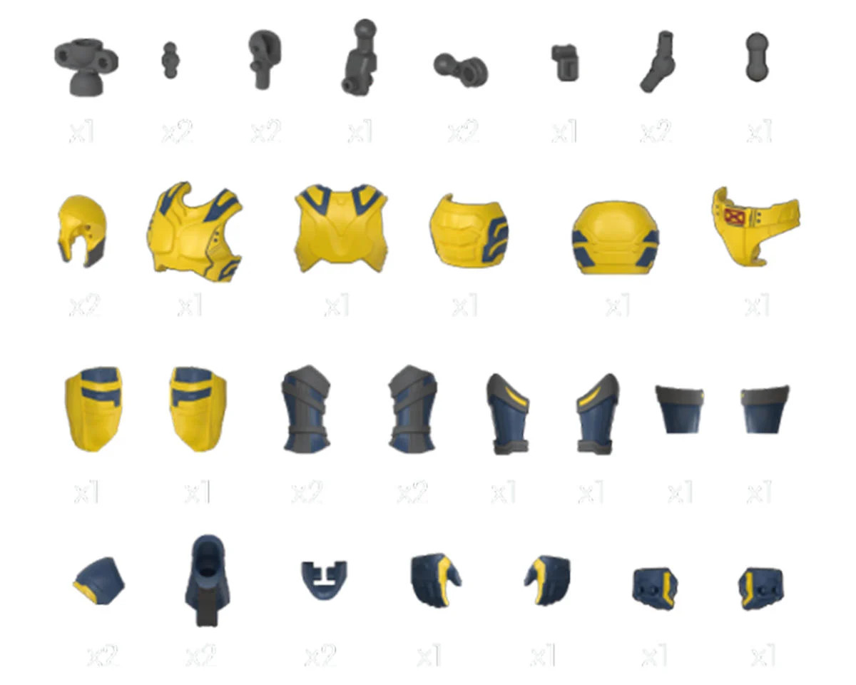  Blokees 81117 Marvel Champion Class 05 "Deadpool & Wolverine" Wolverine Plastic Model Kit