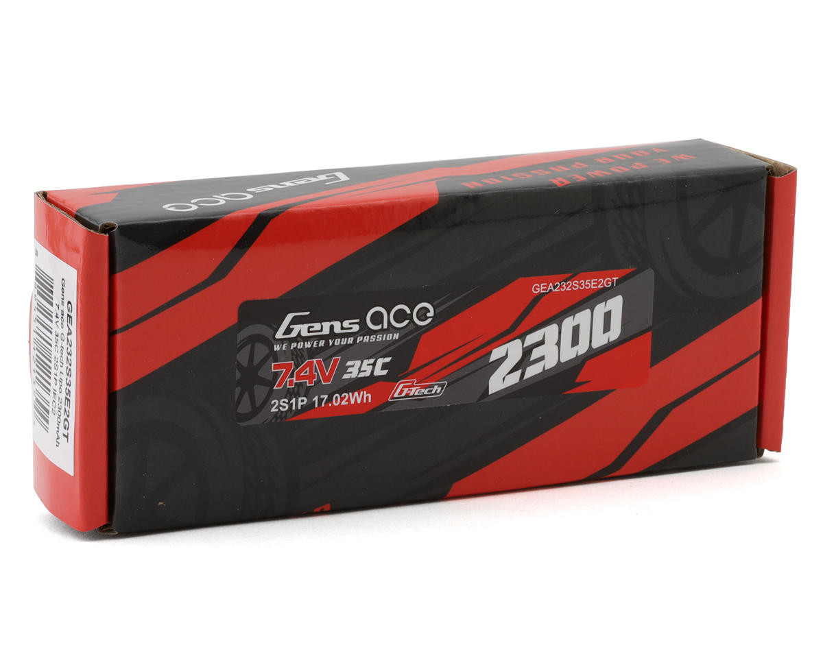  Gens Ace 2S 35C G-Tech Lipo Battery Pack (7.4V/2300mAh) w/iEC2 Connector