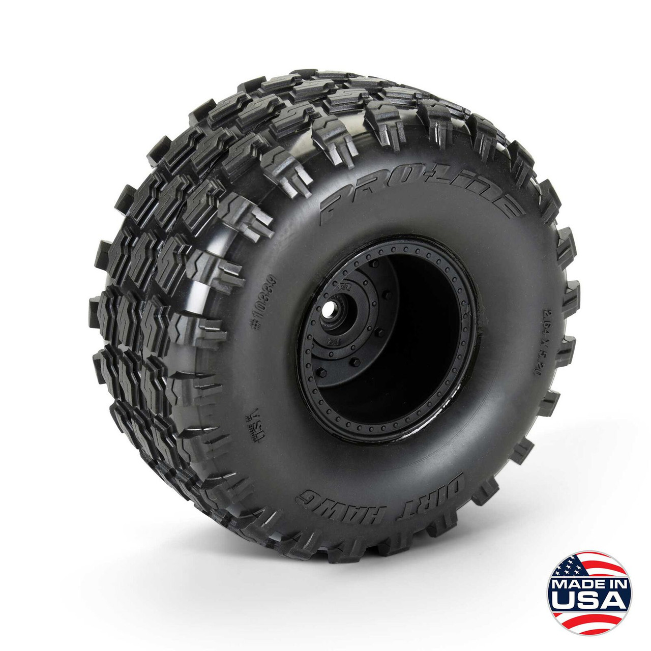 Proline 1033910 1/10 Dirt Hawg 2.0 F/R 2.6" MT Tires Mounted ARRMA Stock Wheel Black (2): ARRMA QUAKE & GORGON