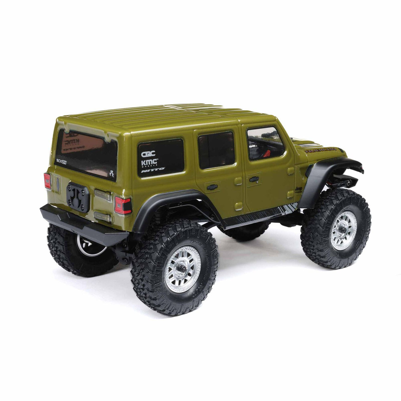  Axial 00002V3T4 1/24 SCX24 Jeep Wrangler JLU 4X4 Rock Crawler Brushed RTR, Green