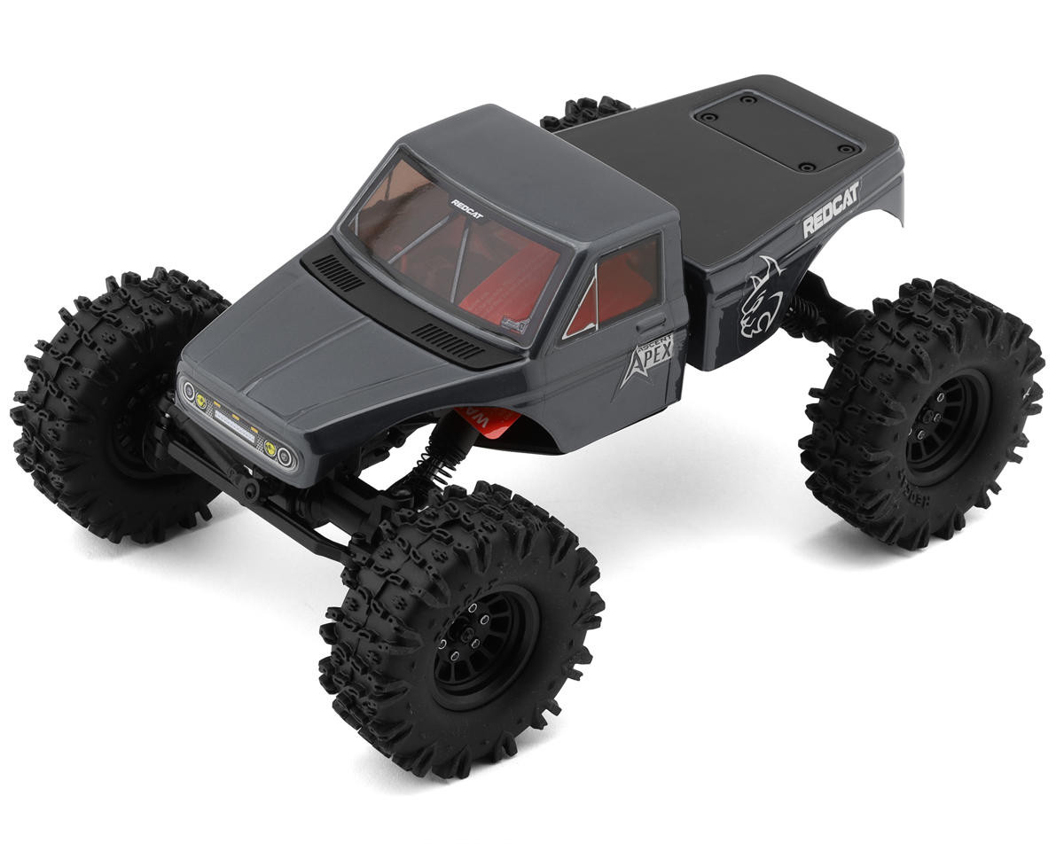 Redcat 42222 Ascent-18 Apex 1/18 4WD RTR Brushless Rock Crawler (Dark Metallic Gray) w/2.4GHz Radio, Battery & Charger