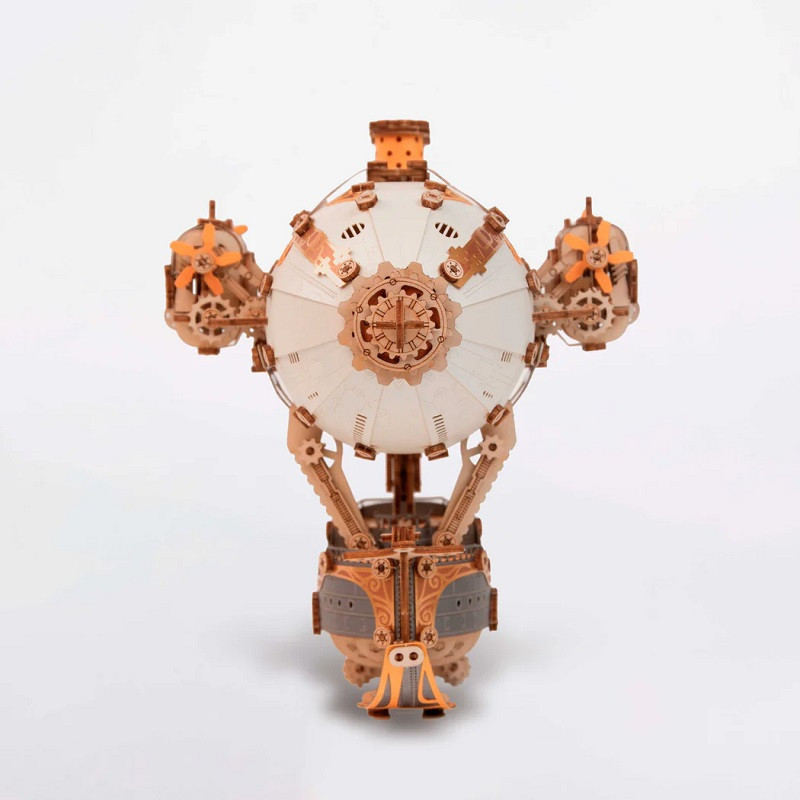  HowCat 3D Wood Puzzle Fantasy Airship Model White