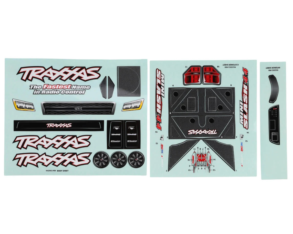  Traxxas 10811X Mini Slash 4X4 ProGraphix Body w/ Mount