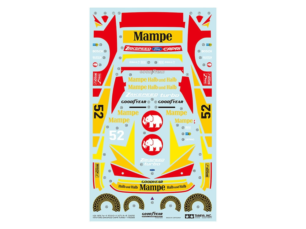 Tamiya 24376 1978 Ford Zakspeed Capri Turbo
