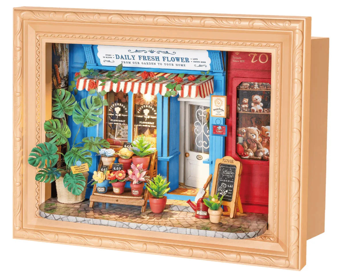 dingli ディンリー ブームリフト ミニチュア Robotime DP003 Daily Fresh Flower Miniature 3D Wooden Model Kit