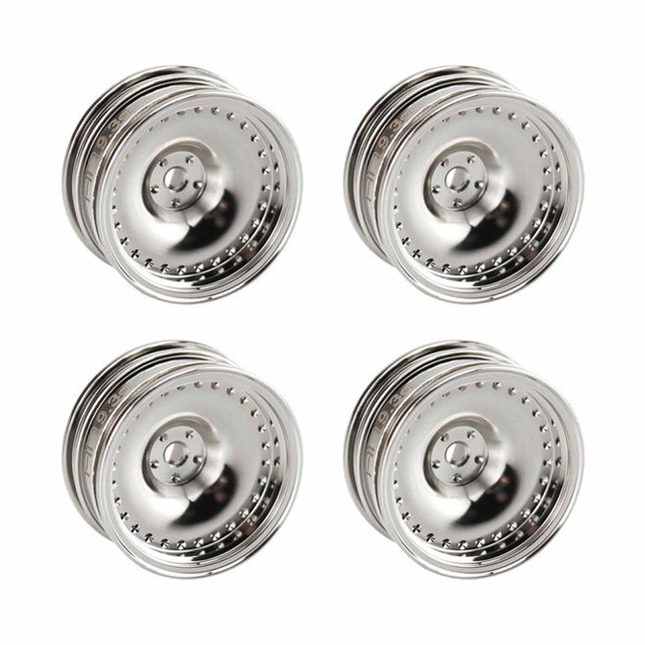 Hot Racing 4mm Offset Chrome Brass CL 9.3g Wheel - SCX30