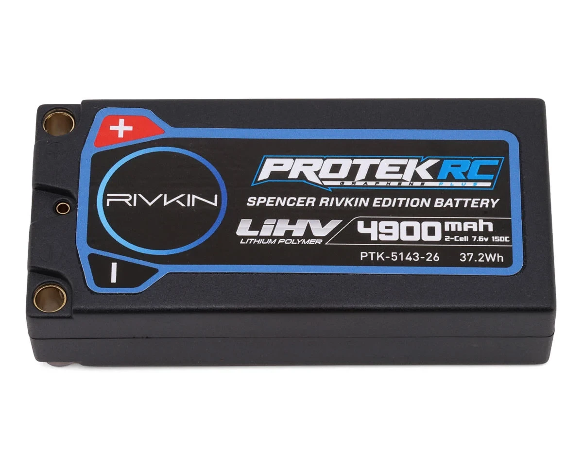  ProTek RC Spencer Rivkin 2S 150C Low IR SG3 HV ULCG Shorty LiPo Battery (7.6V/4900mAh) w/5mm Connectors (ROAR Approved)
