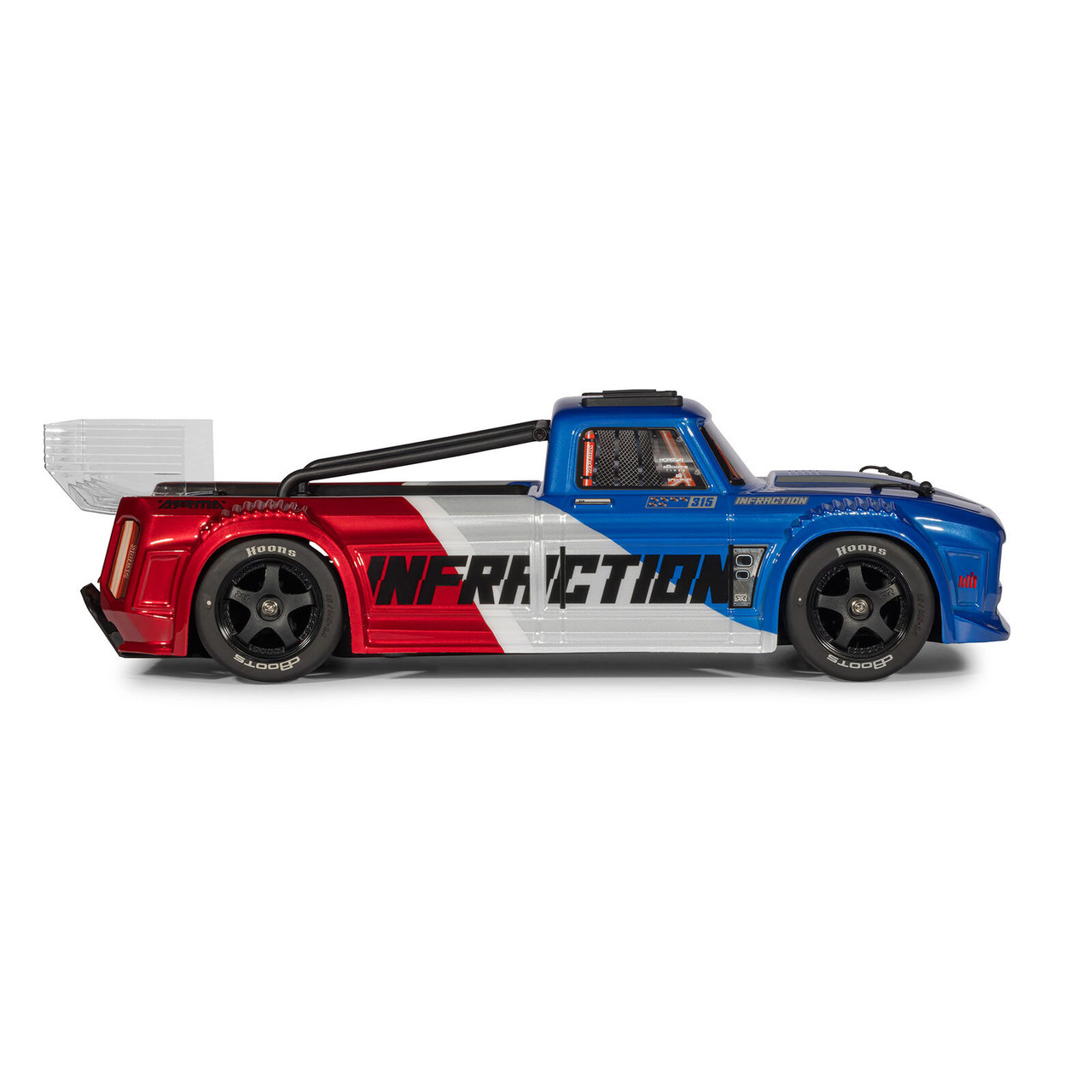 Arrma 4315V4T1 1/8 INFRACTION 223S DSC 4X4 RTR Brushless All-Road Street Bash Truck, Blue/Red