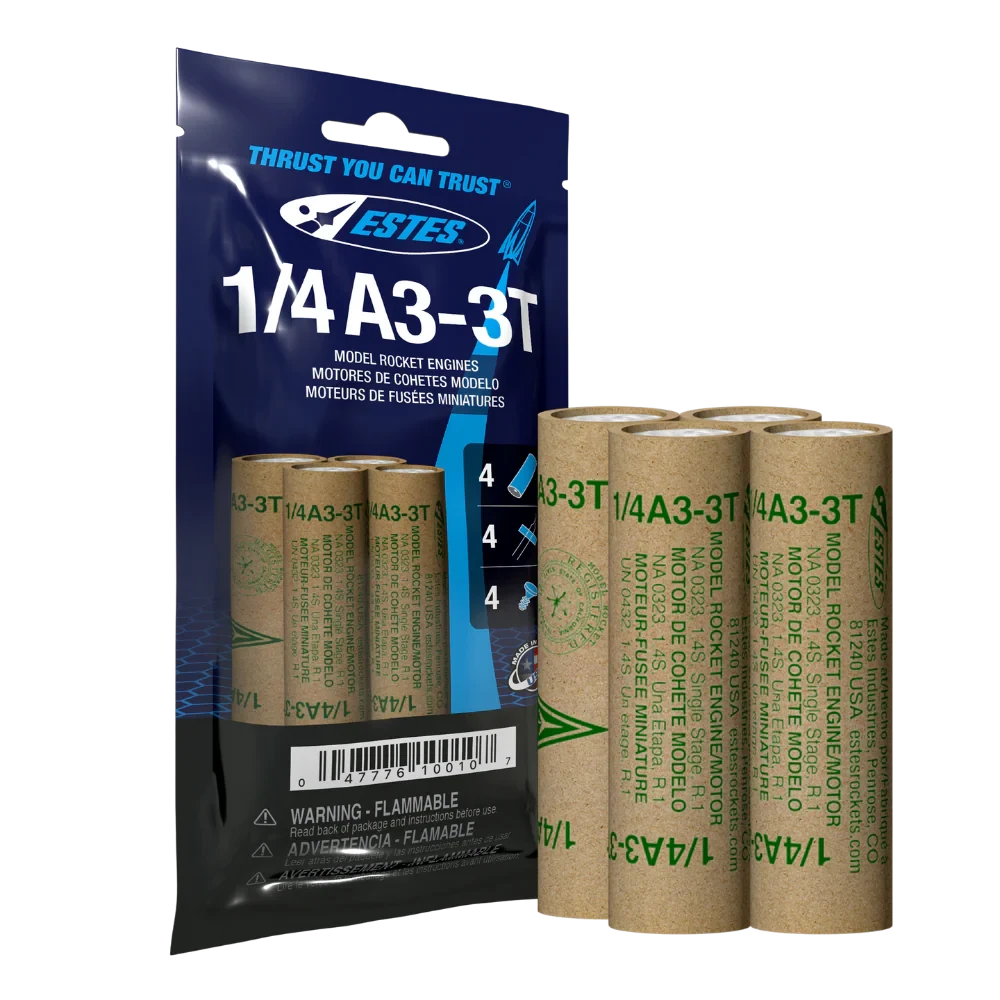  Estes 010010 1/4A3-3T Model Rocket Engines (4pk)