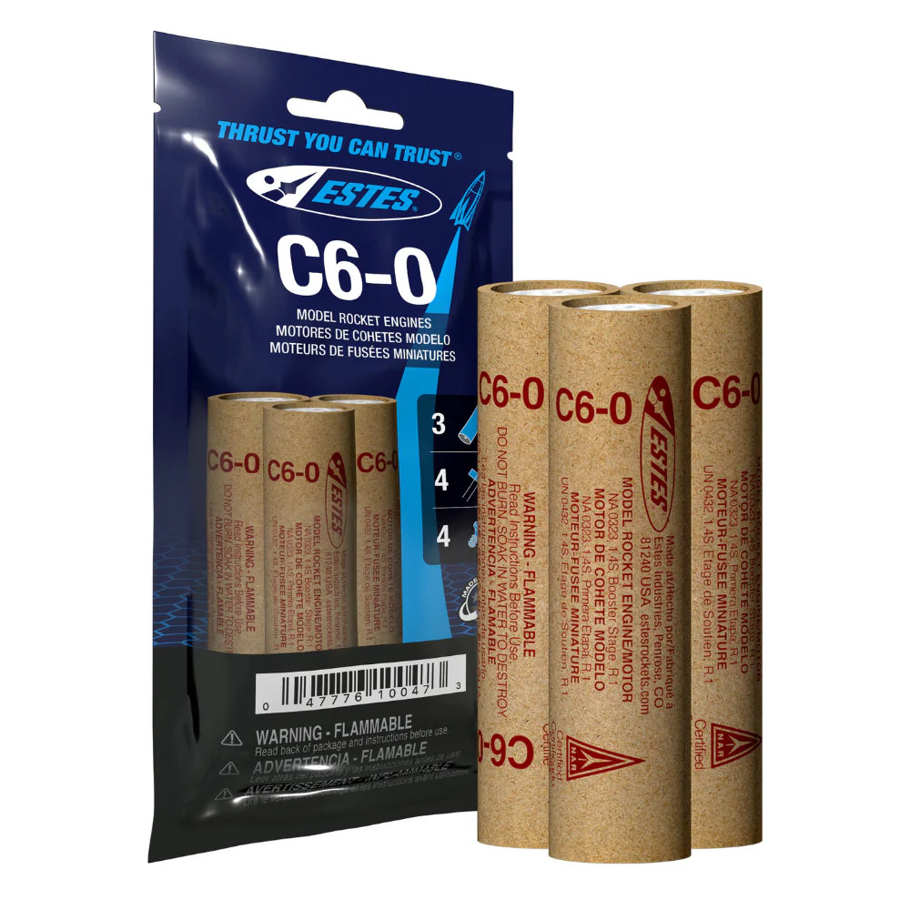 Estes 010047 C6-0 Model Rocket Engines
