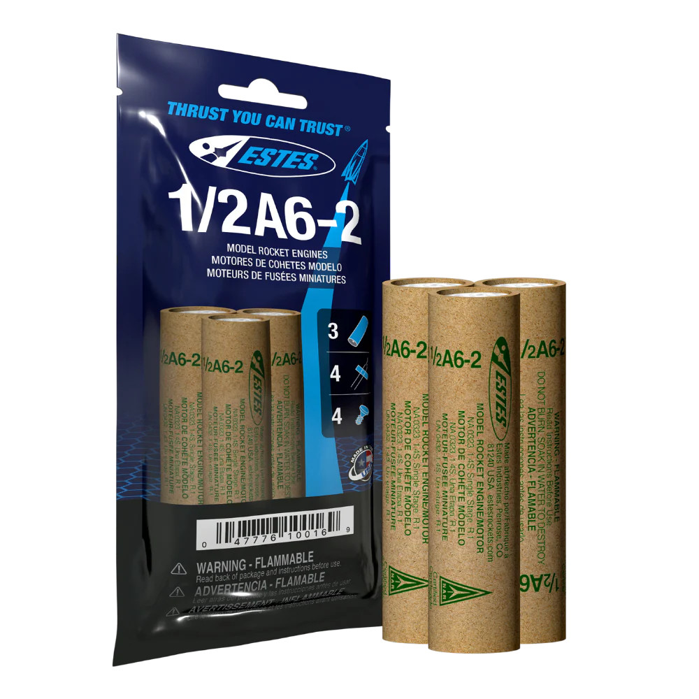 Estes 010016 1/2A6-2 Model Rocket Engines (3pk)