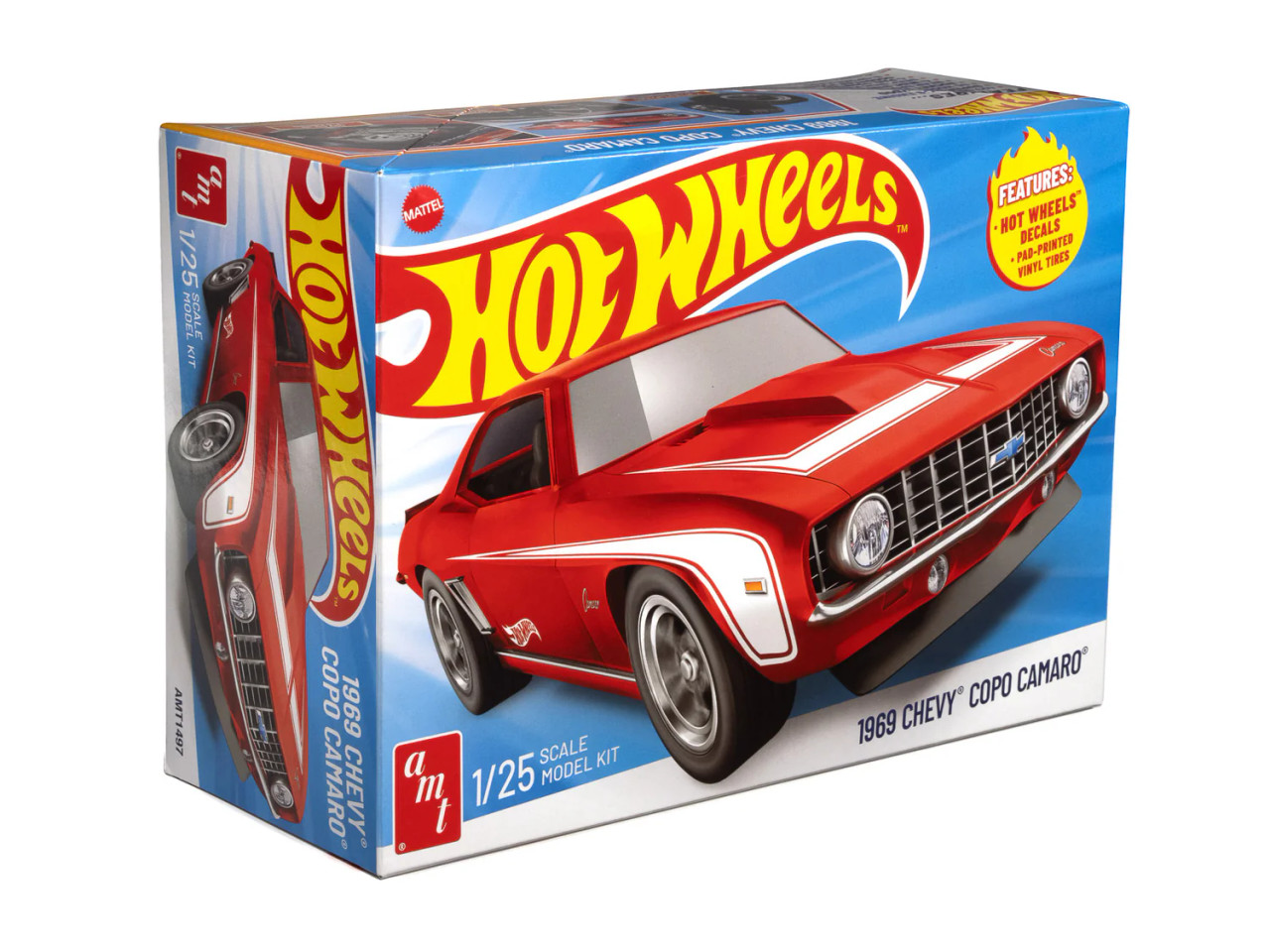 AMT 1497 1969 Chevy Camaro COPO Hot Wheels Skill 2