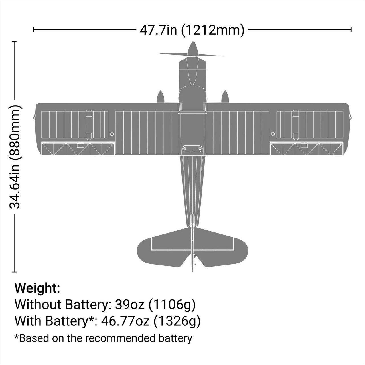  Eflite 20550 Super Decathlon 1.2m BNF Basic with AS3X+ and SAFE Select