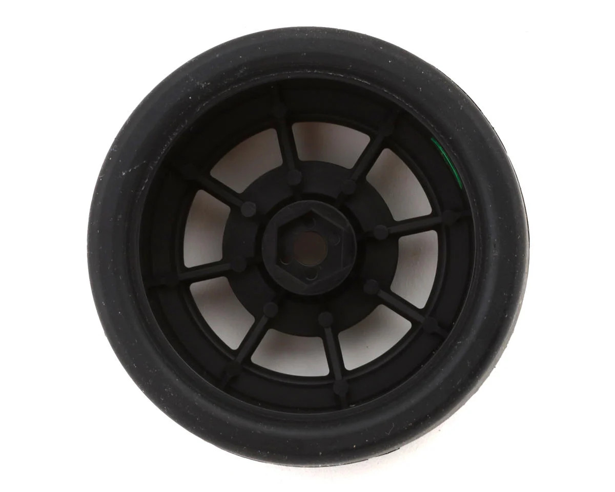  BSR Racing 1/12 Race Radial Pre-Mounted Rubber Carpet Tires (4) (Blue/Medium/32 Shore)
