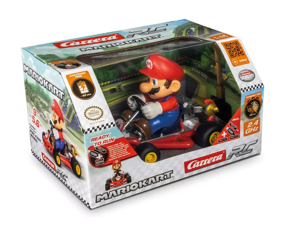  Carrera 2.4GHz Mario Kart™ Pipe Kart 1/18 R/C Car (Mario)